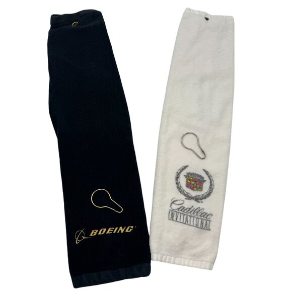 Vintage Boeing & Cadillac Invitational Golf Towels Set of 2 Made in USA - Picture 7 of 7